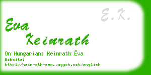 eva keinrath business card